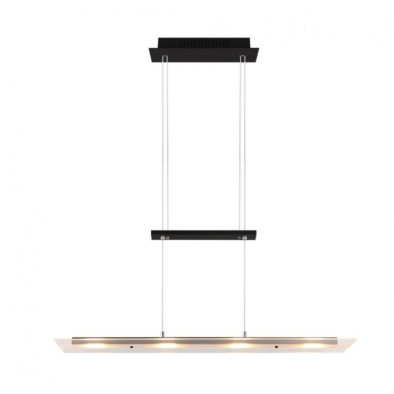- Milos - Matt Black over Island LED Fitting with Clear Glass Trio-R32004132 - Milos - Matt Black over Island LED Fitting with Clear Glass