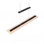 Milos - Matt Black over Island LED Fitting with Clear Glass