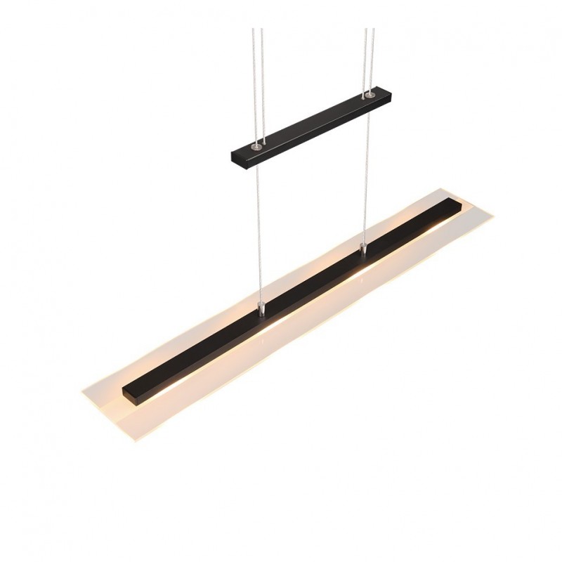 - Milos - Matt Black over Island LED Fitting with Clear Glass Trio-R32004132 - Milos - Matt Black over Island LED Fitting with Clear Glass