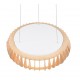 - Monte - Natural Wooden CCT Pendant with White Diffuser Trio-R32171930 - Monte - Natural Wooden CCT Pendant with White Diffuser