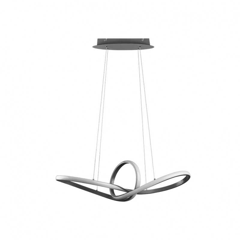 - Sansa - Matt Nickel LED Pendant Trio-R32751107 - Sansa - Matt Nickel LED Pendant
