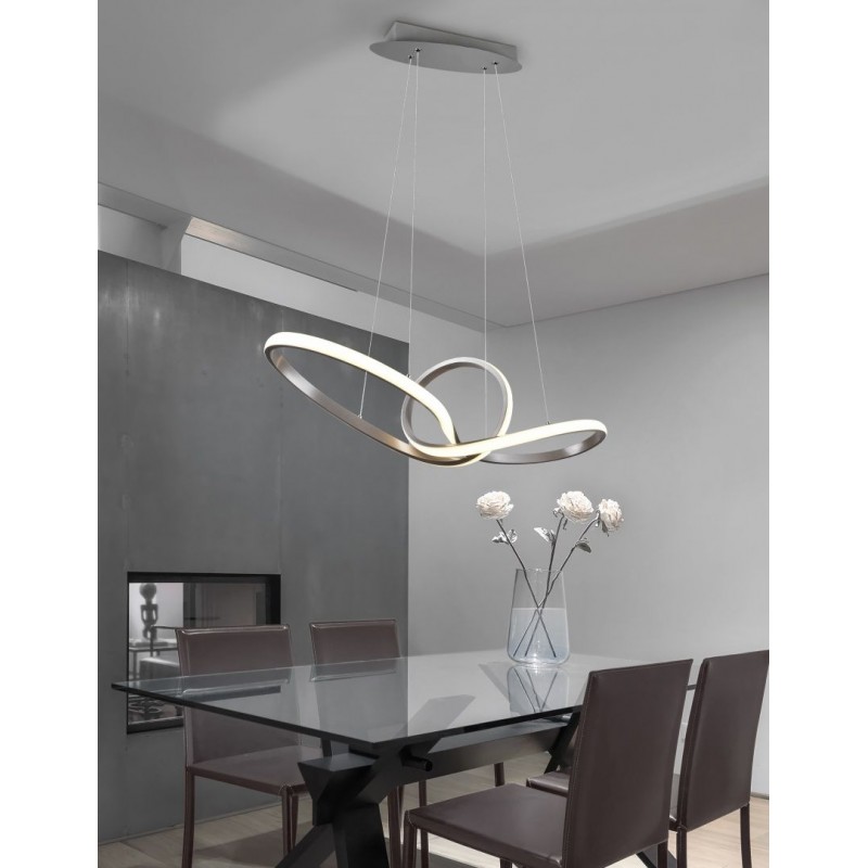 - Sansa - Matt Nickel LED Pendant Trio-R32751107 - Sansa - Matt Nickel LED Pendant