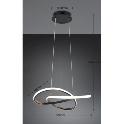 Mansa - Black LED Pendant 3000K