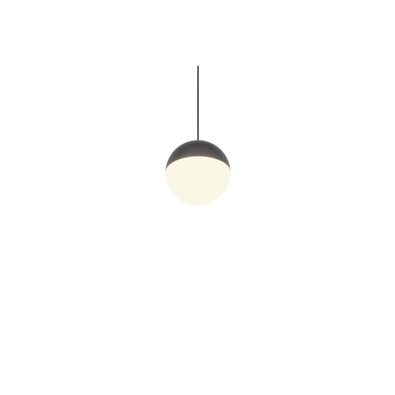 Trio-R33551142 - Senta - Anthracite Rise and Fall Pendant with White Diffuser