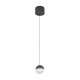 Trio-R33551142 - Senta - Anthracite Rise and Fall Pendant with White Diffuser