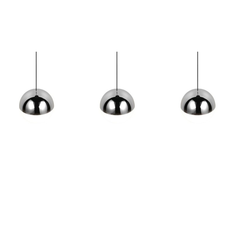 Trio-R33553106 - Senta - Chrome & Black 3 Light over Island Fitting with White Diffuser