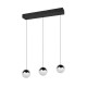 Trio-R33553106 - Senta - Chrome & Black 3 Light over Island Fitting with White Diffuser