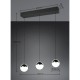 Trio-R33553106 - Senta - Chrome & Black 3 Light over Island Fitting with White Diffuser