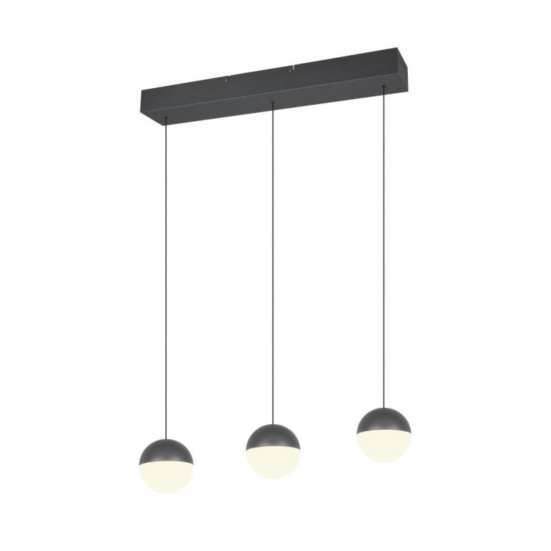 Trio-R33553142 - Senta - Anthracite 3 Light over Island Fitting with White Diffuser