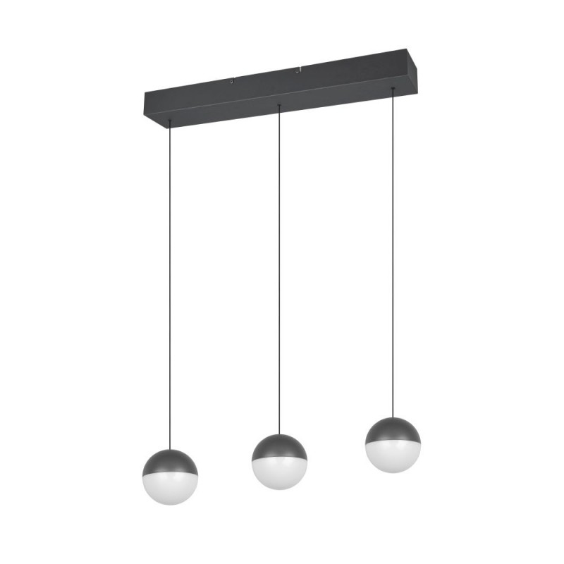 Trio-R33553142 - Senta - Anthracite 3 Light over Island Fitting with White Diffuser