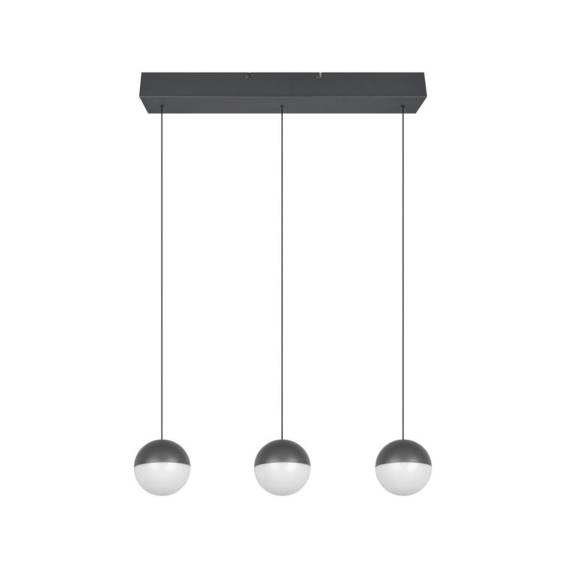 Trio-R33553142 - Senta - Anthracite 3 Light over Island Fitting with White Diffuser