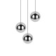 Trio-R33553306 - Senta - Chrome & Black 3 Light Cluster Pendant with White Diffuser