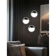 Trio-R33553306 - Senta - Chrome & Black 3 Light Cluster Pendant with White Diffuser