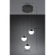 Trio-R33553306 - Senta - Chrome & Black 3 Light Cluster Pendant with White Diffuser
