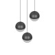 Trio-R33553342 - Senta - Anthracite 3 Light Cluster Pendant with White Diffuser