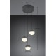 Trio-R33553342 - Senta - Anthracite 3 Light Cluster Pendant with White Diffuser