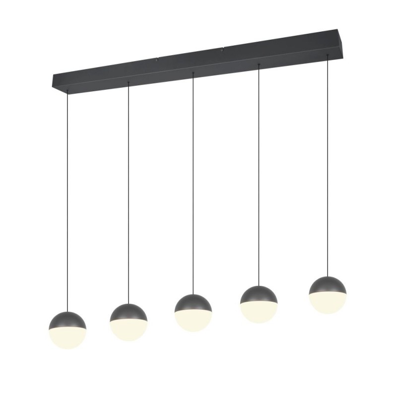 Trio-R33555142 - Senta - Anthracite 5 Light over Island Fitting with White Diffuser
