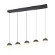 Trio-R33555142 - Senta - Anthracite 5 Light over Island Fitting with White Diffuser