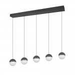 Senta - Anthracite 5 Light over Island Fitting with White Diffuser