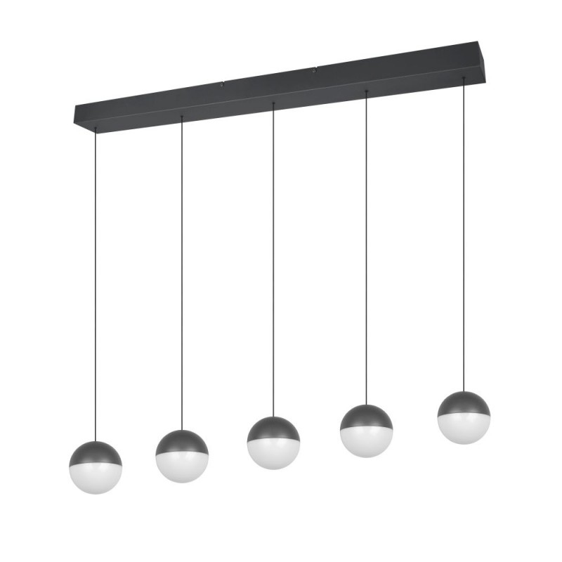 Trio-R33555142 - Senta - Anthracite 5 Light over Island Fitting with White Diffuser
