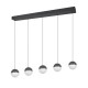 Trio-R33555142 - Senta - Anthracite 5 Light over Island Fitting with White Diffuser