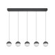 Trio-R33555142 - Senta - Anthracite 5 Light over Island Fitting with White Diffuser