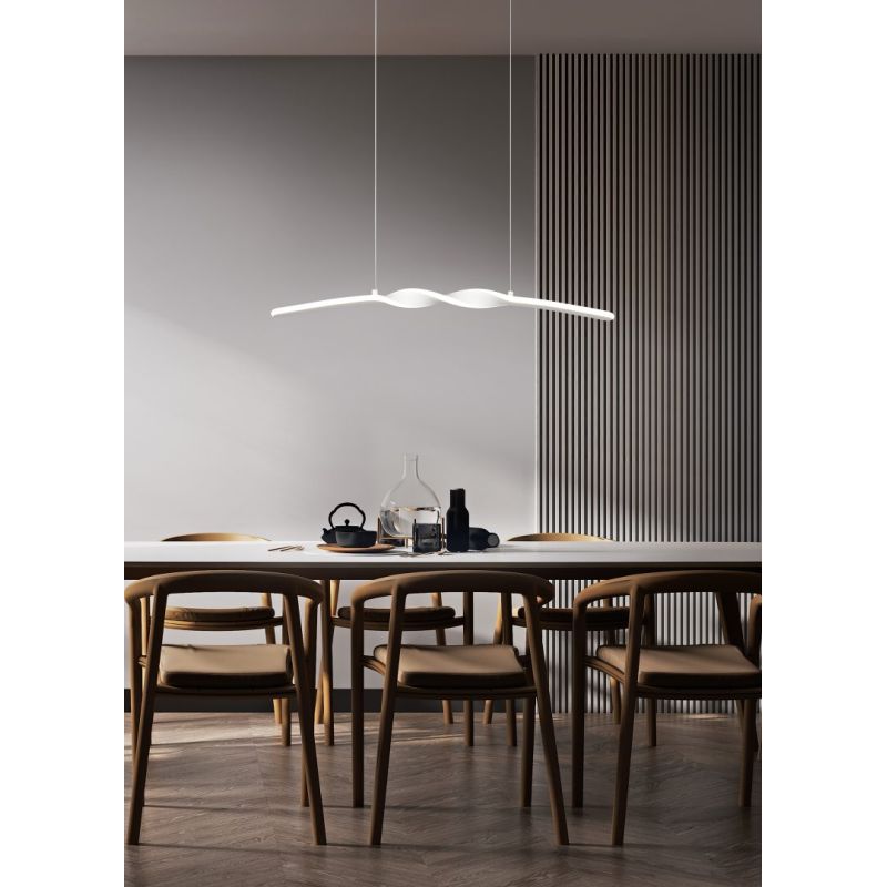 Trio-R35791131 - Ginko - Matt White LED over Island Fitting