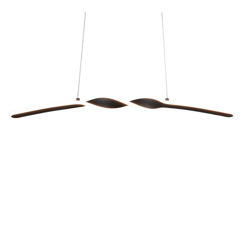 Trio-R35791132 - Ginko - Matt Black LED over Island Fitting