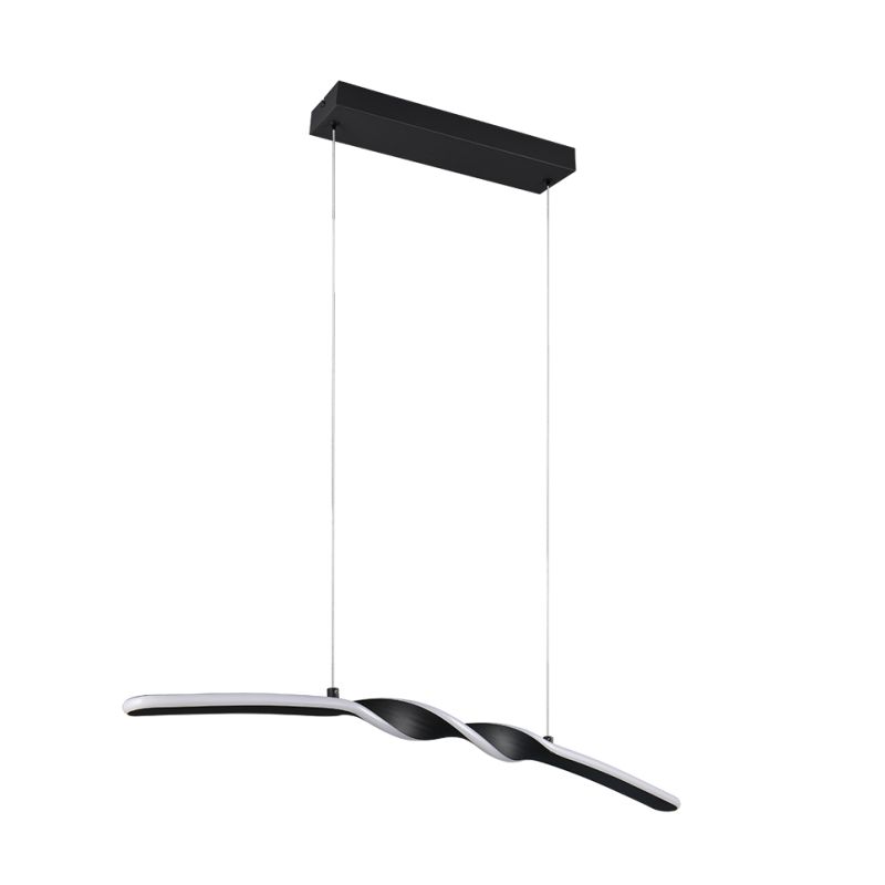Trio-R35791132 - Ginko - Matt Black LED over Island Fitting