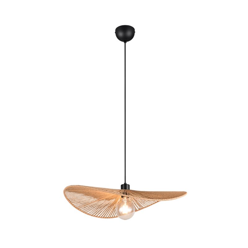- Laurine - Matt Black Pendant with Paper Yarn Shade ∅ 58 cm Trio-R36161026 - Laurine - Matt Black Pendant with Paper Yarn Shade ∅ 58 cm