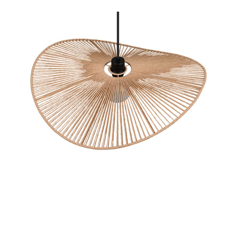 - Laurine - Matt Black Pendant with Paper Yarn Shade ∅ 58 cm Trio-R36161026 - Laurine - Matt Black Pendant with Paper Yarn Shade ∅ 58 cm
