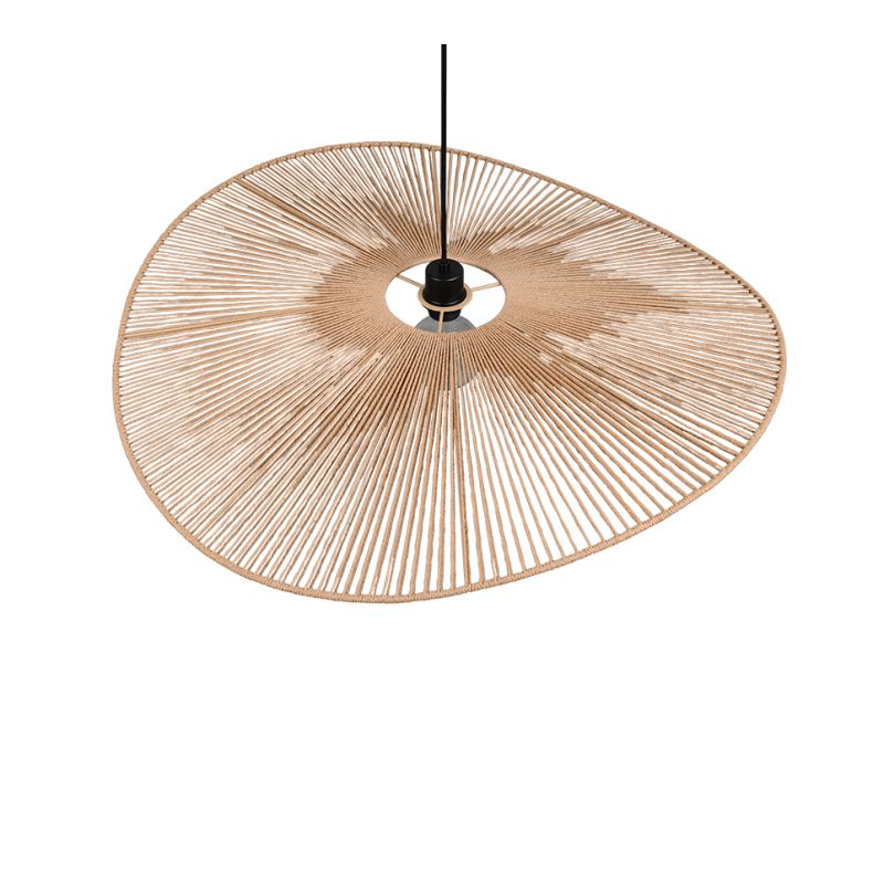 Trio-R36161926 - Laurine - Matt Black Pendant with Paper Yarn Shade ∅ 78 cm