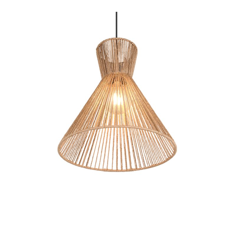 Trio-R36191036 - Rosalie - Matt Black Pendant with Paper Yarn Shade ∅ 35 cm