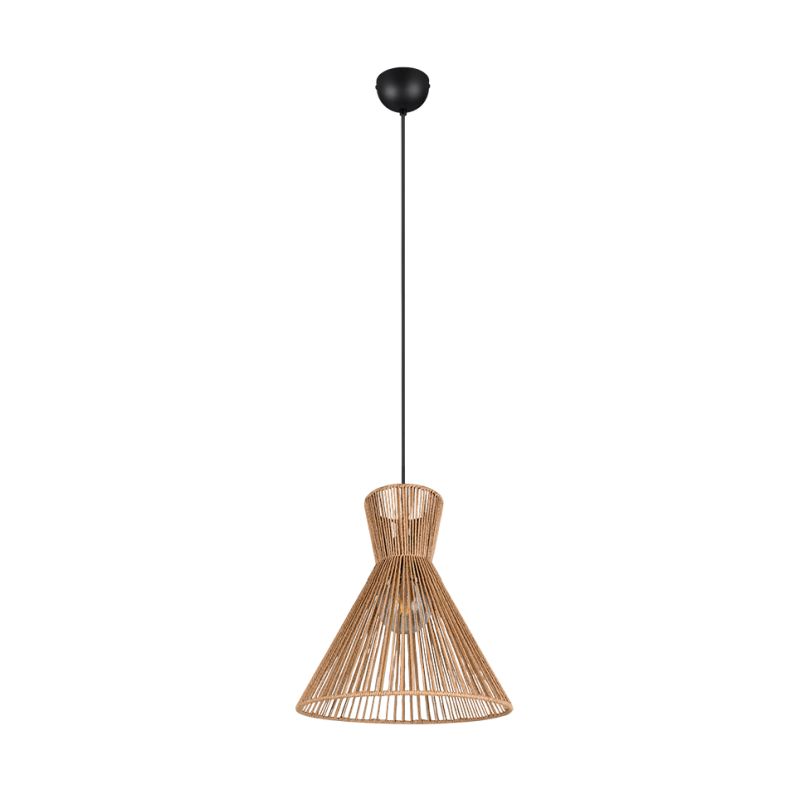 Trio-R36191036 - Rosalie - Matt Black Pendant with Paper Yarn Shade ∅ 35 cm