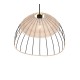 - Sandrine - Matt Black Pendant with Rattan Meshwork Trio-R36211032 - Sandrine - Matt Black Pendant with Rattan Meshwork