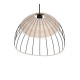- Sandrine - Matt Black Pendant with Rattan Meshwork Trio-R36211032 - Sandrine - Matt Black Pendant with Rattan Meshwork