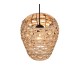 Trio-R36221036 - Jean - Matt Black Pendant with Water Hyacinth Shade