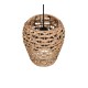 Trio-R36221036 - Jean - Matt Black Pendant with Water Hyacinth Shade