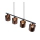 Trio-R36304064 - Jason - Matt Black 4 Light over Island Fitting with Bronze Shade