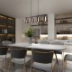 Trio-R36304064 - Jason - Matt Black 4 Light over Island Fitting with Bronze Shade