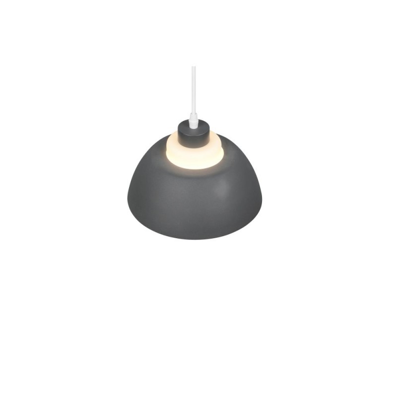 Trio-R36501042 - Tilos - Anthracite Pendant with White Glass ∅ 23 cm