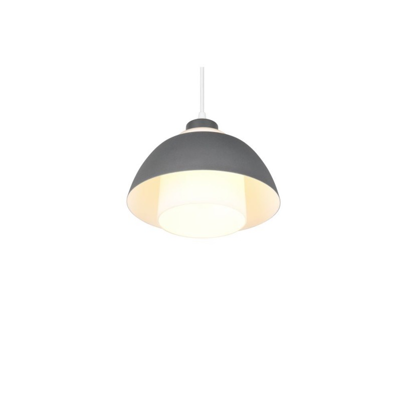 Trio-R36501042 - Tilos - Anthracite Pendant with White Glass ∅ 23 cm