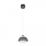 Tilos - Anthracite Pendant with White Glass ∅ 23 cm