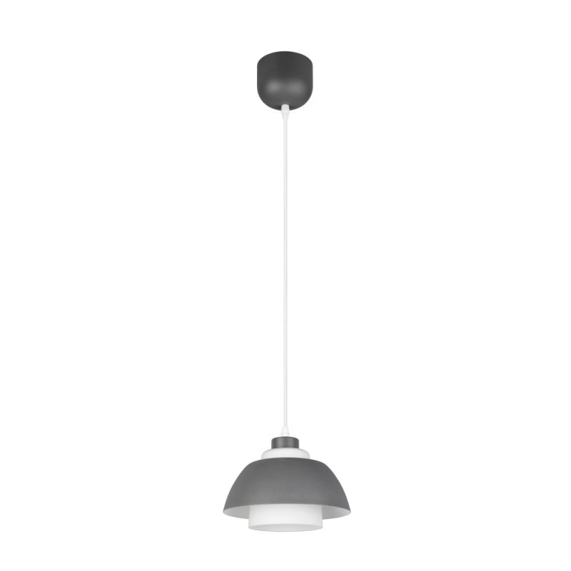 Trio-R36501042 - Tilos - Anthracite Pendant with White Glass ∅ 23 cm