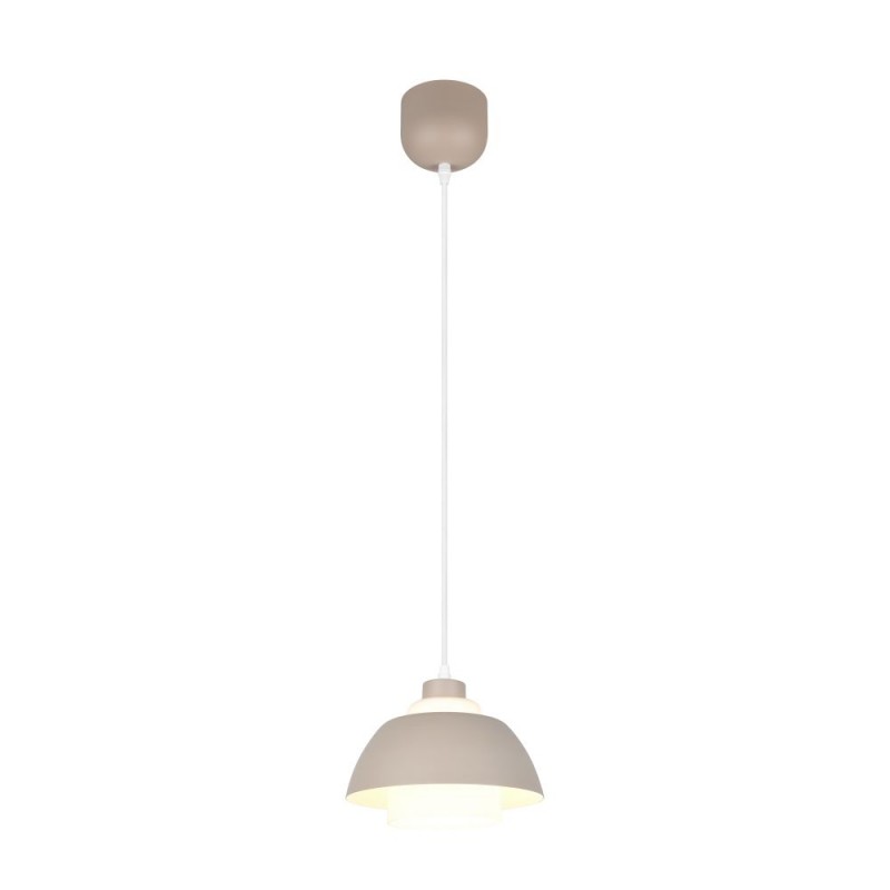 Trio-R36501043 - Tilos - Warm Fawn Pendant with White Glass ∅ 23 cm