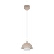 Trio-R36501043 - Tilos - Warm Fawn Pendant with White Glass ∅ 23 cm