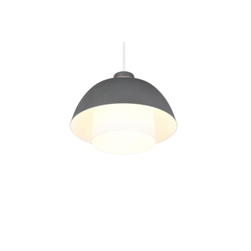 Trio-R36501942 - Tilos - Anthracite Pendant with White Glass ∅ 30 cm