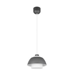 Tilos - Anthracite Pendant with White Glass ∅ 30 cm