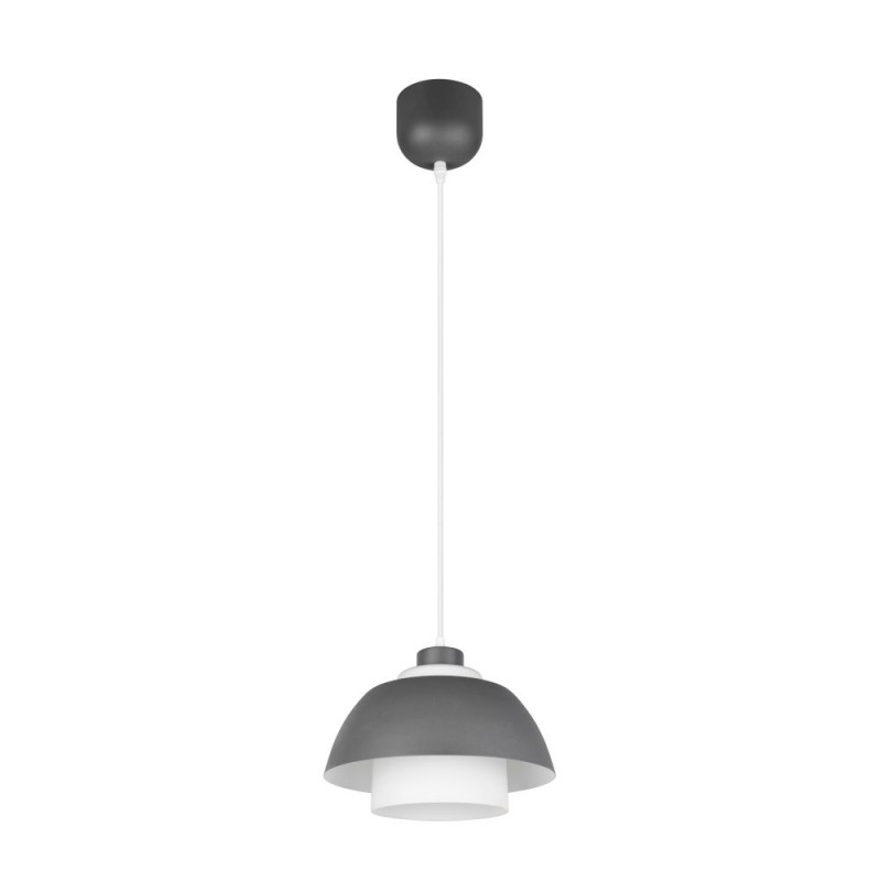 Trio-R36501942 - Tilos - Anthracite Pendant with White Glass ∅ 30 cm