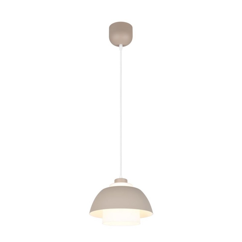 Trio-R36501943 - Tilos - Warm Fawn Pendant with White Glass ∅ 30 cm